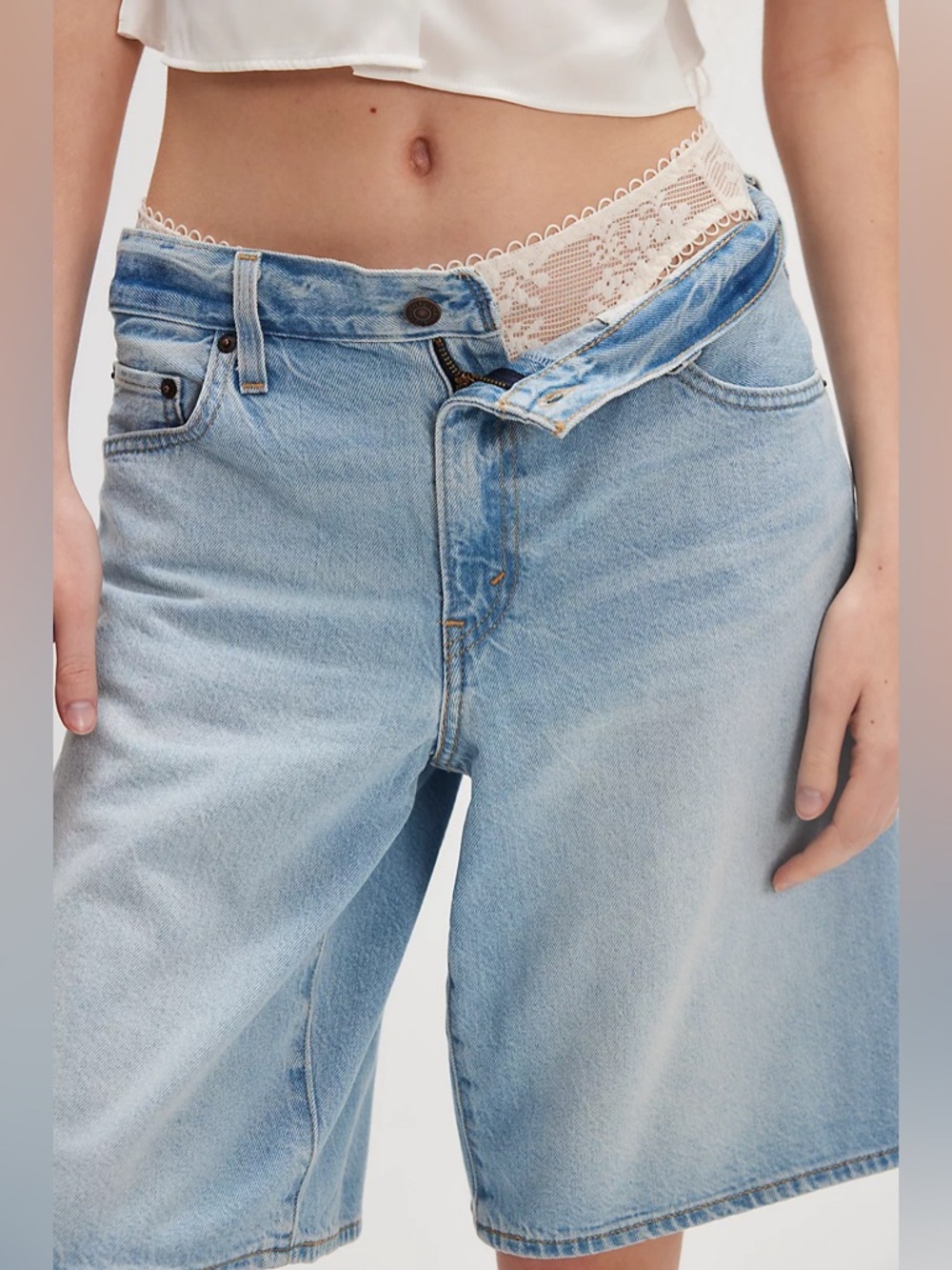 Levi’s Baggy Dad Jorts - Free People NEW - Picture 6 of 11
